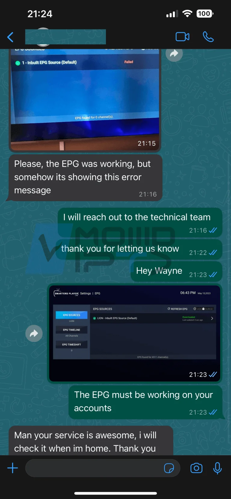 Vårt tekniska team löser EPG-problem snabbt och effektivt.